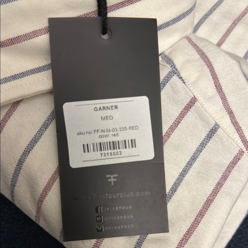 💰SALE NWT Five Four Casual Button Down Short Sleeve Shirt Men’s Medium - Picture 2 of 6